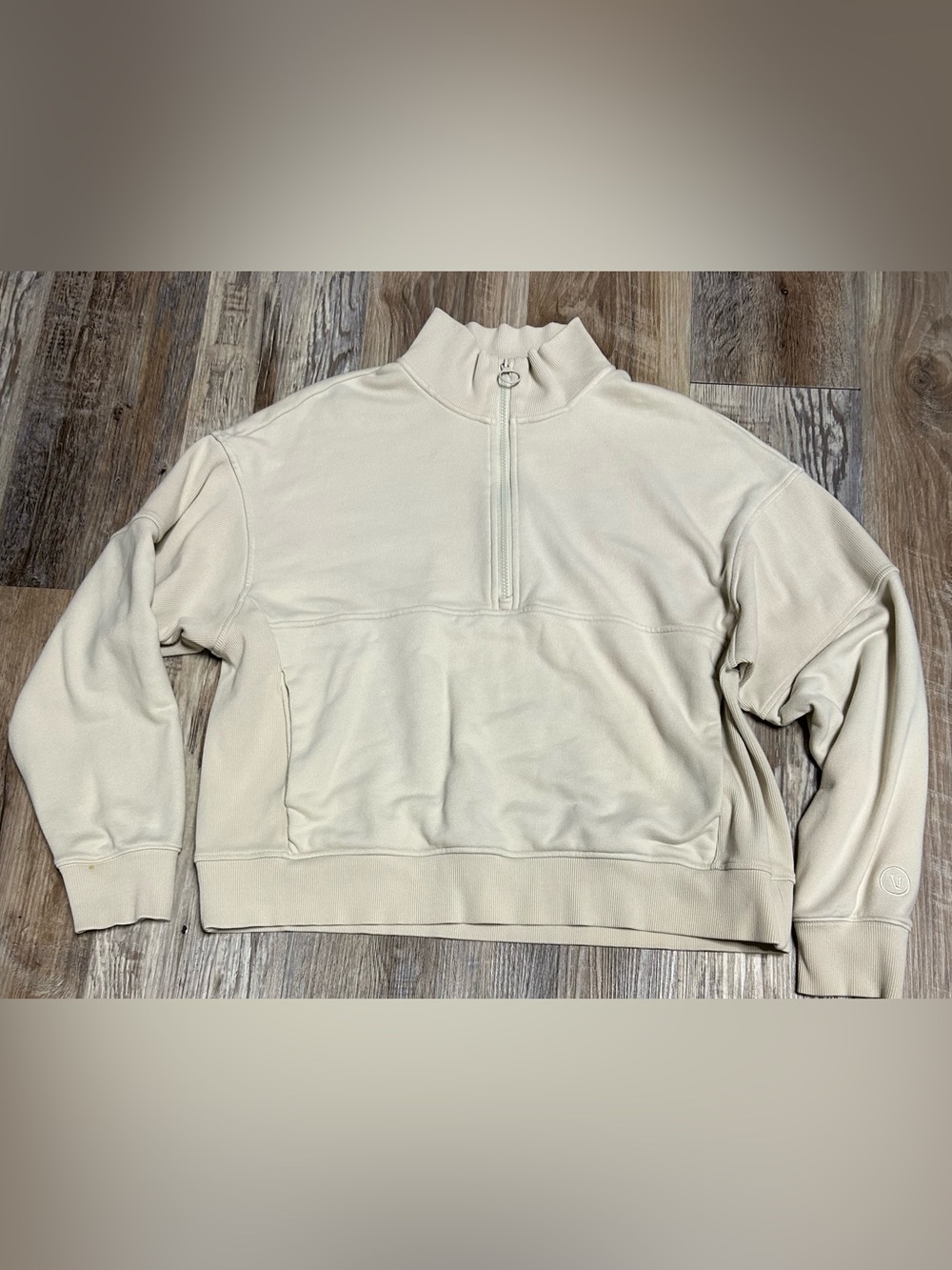 Vuori Women's Cream Half-Zip Pullover Sweater